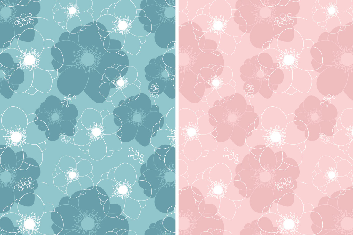 Floral Elements & Seamless Patterns preview 4