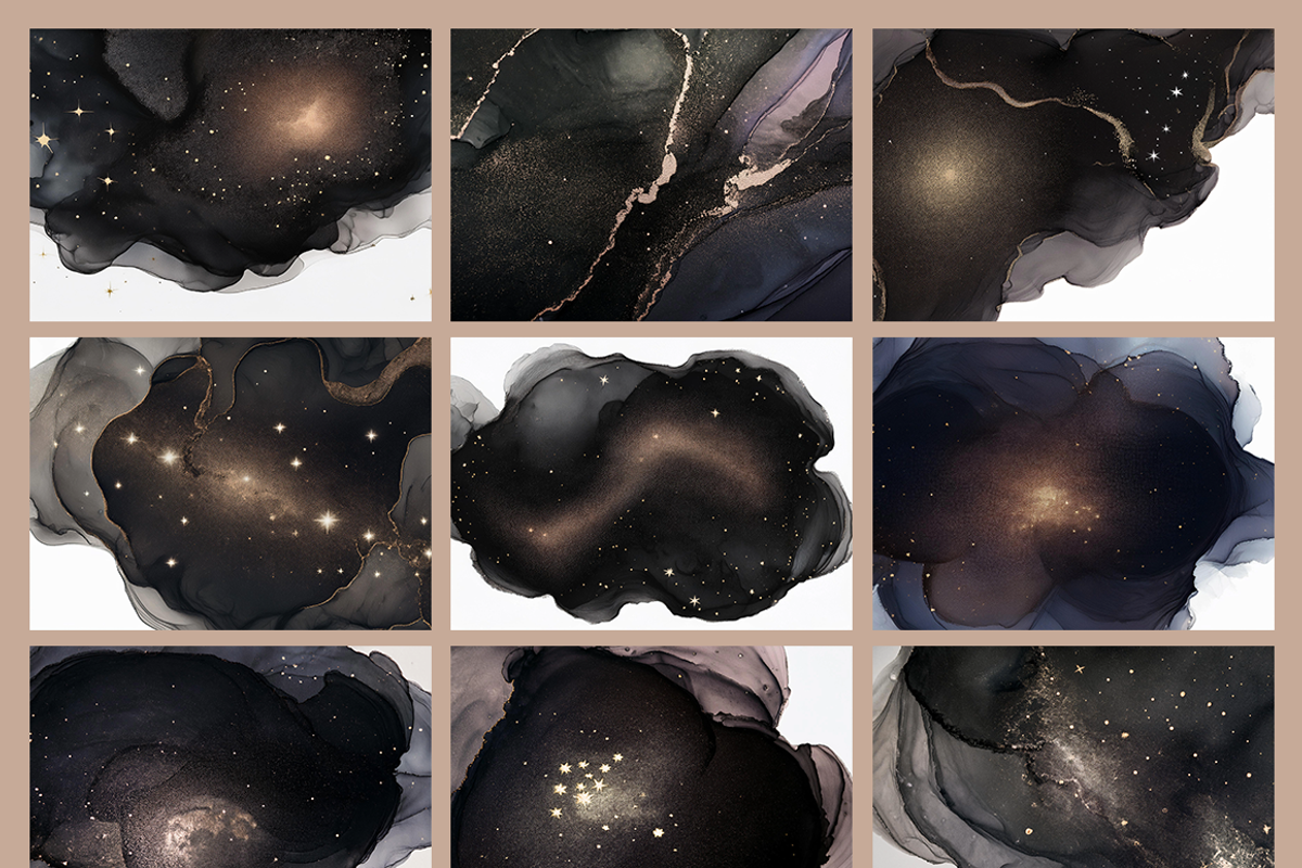 Starry Night Alcohol Ink Textures, a Texture Graphic by Coral Antler (Photo 4 of 4)