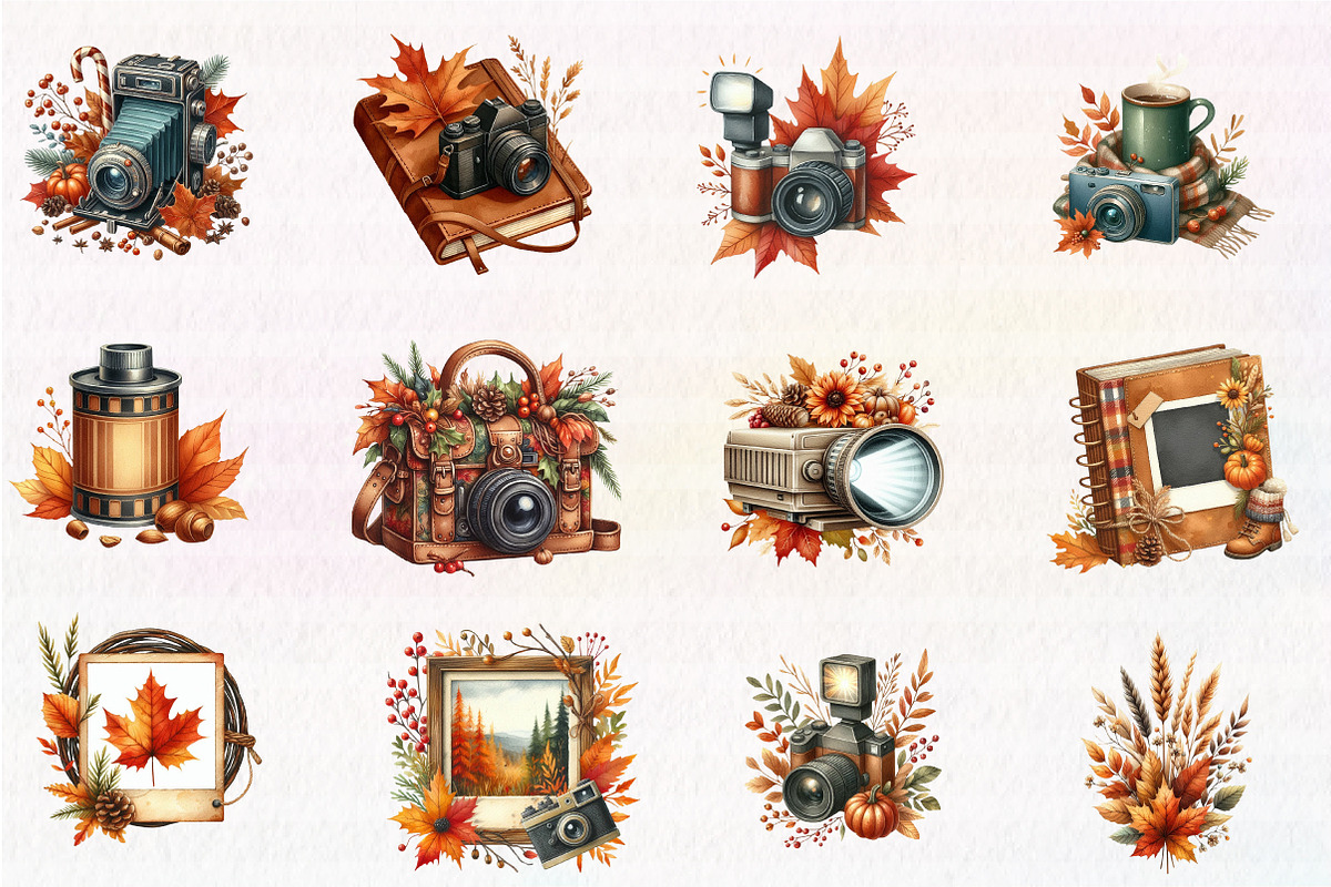 Autumn Photography Clipart, an Illustration by CreationArt (Photo 5 of 5)