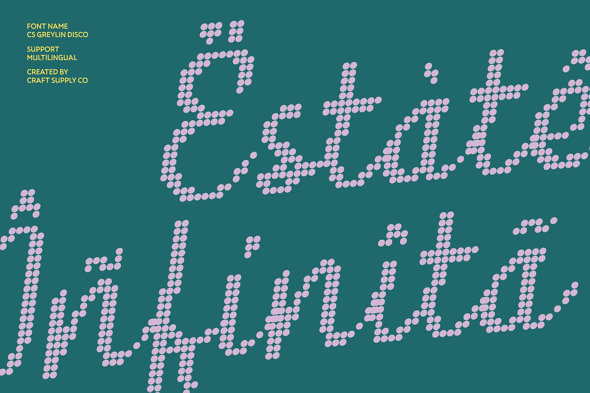 CS Greylin Disco, a Script Font by Craft Supply Co. (Photo 7 of 8)