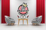 Podcast Room - Wall Mockups, an Advertising Mockup by Artlogs x Modaldesain (Thumbnail 1 of 2)