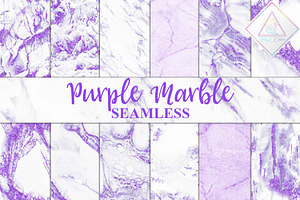 Seamless Purple Marble Digital Paper