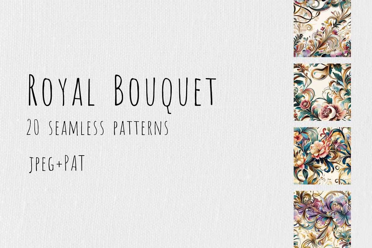 Royal Bouquet - Floral Patterns, a Pattern Graphic by Art Sproot (Photo 1 of 12)