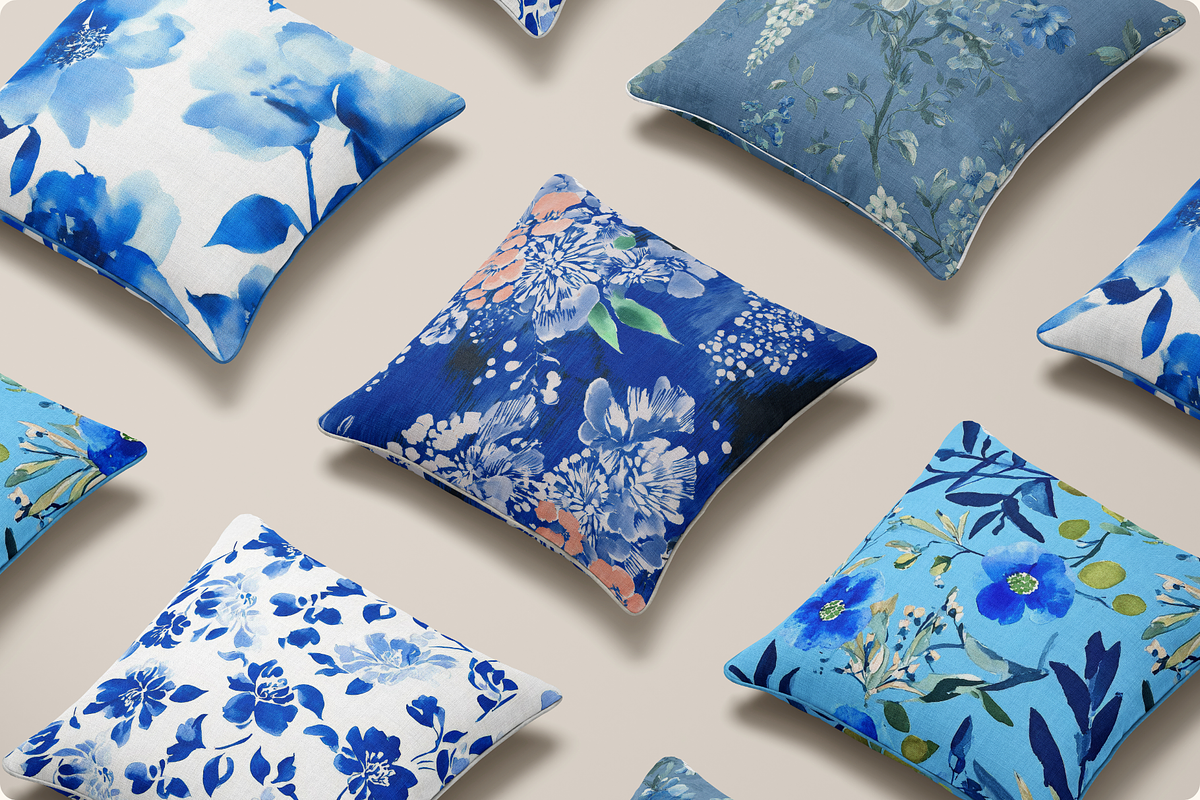 Chinoiserie Blue Floral Patterns, a Pattern Graphic by Ninterints (Photo 11 of 18)