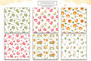 Pumpkins Watercolor Collection