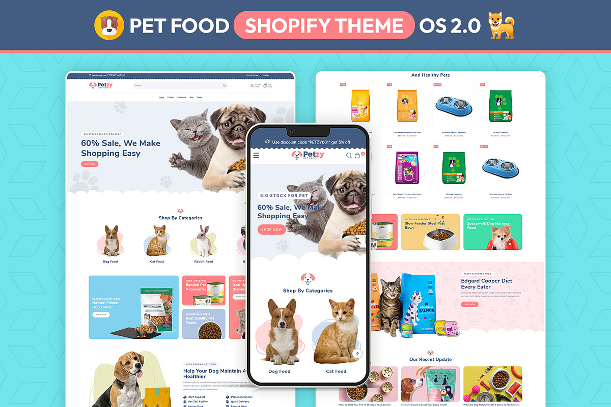 Pet Food | Shopify Theme, a Shopify Template by LogicGo Shopify Experts (Photo 1 of 6)