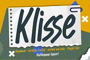 Klisse - Handmade Carefully Playful, a Font by Gassstype (Thumbnail 1 of 8)