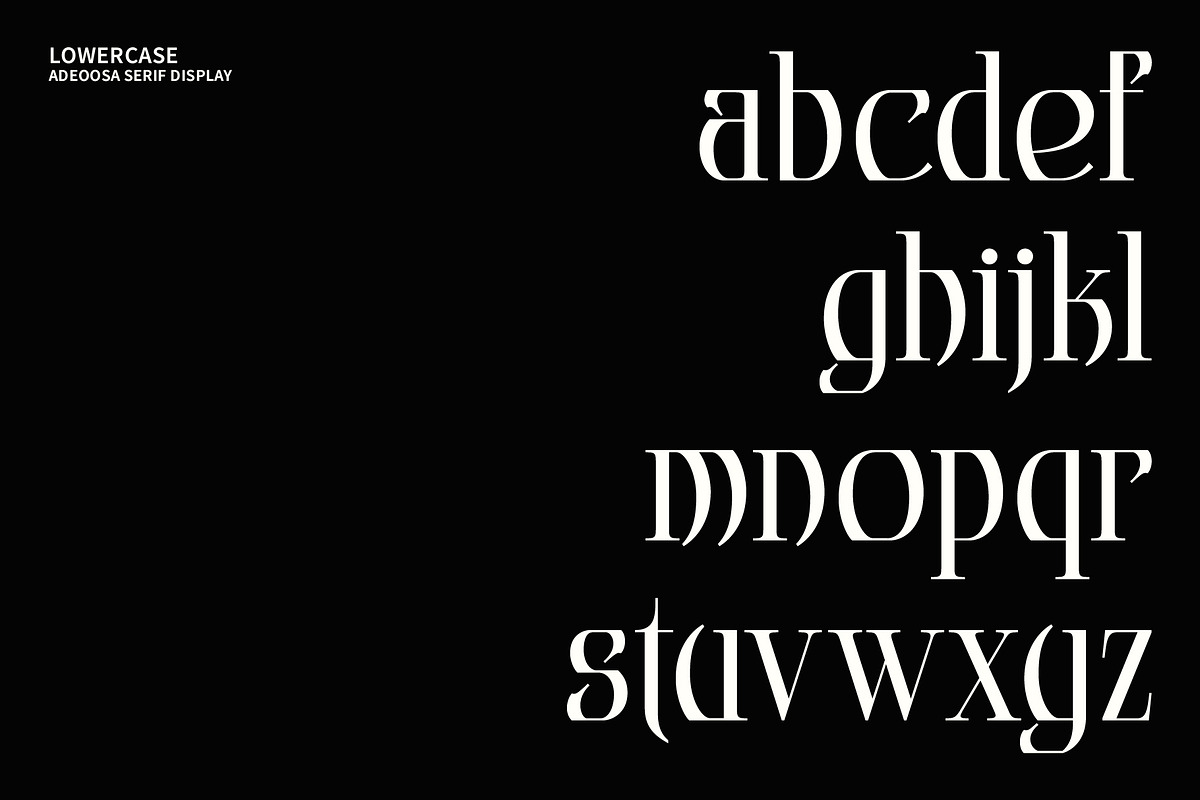 Adeoosa – Gothic Serif Display, a Serif Font by MooneseyeType (Photo 4 of 9)