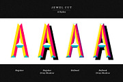Jewel Cut - Color SVG OpenType Font, a Font by Philip Cheaney (Thumbnail 3 of 8)