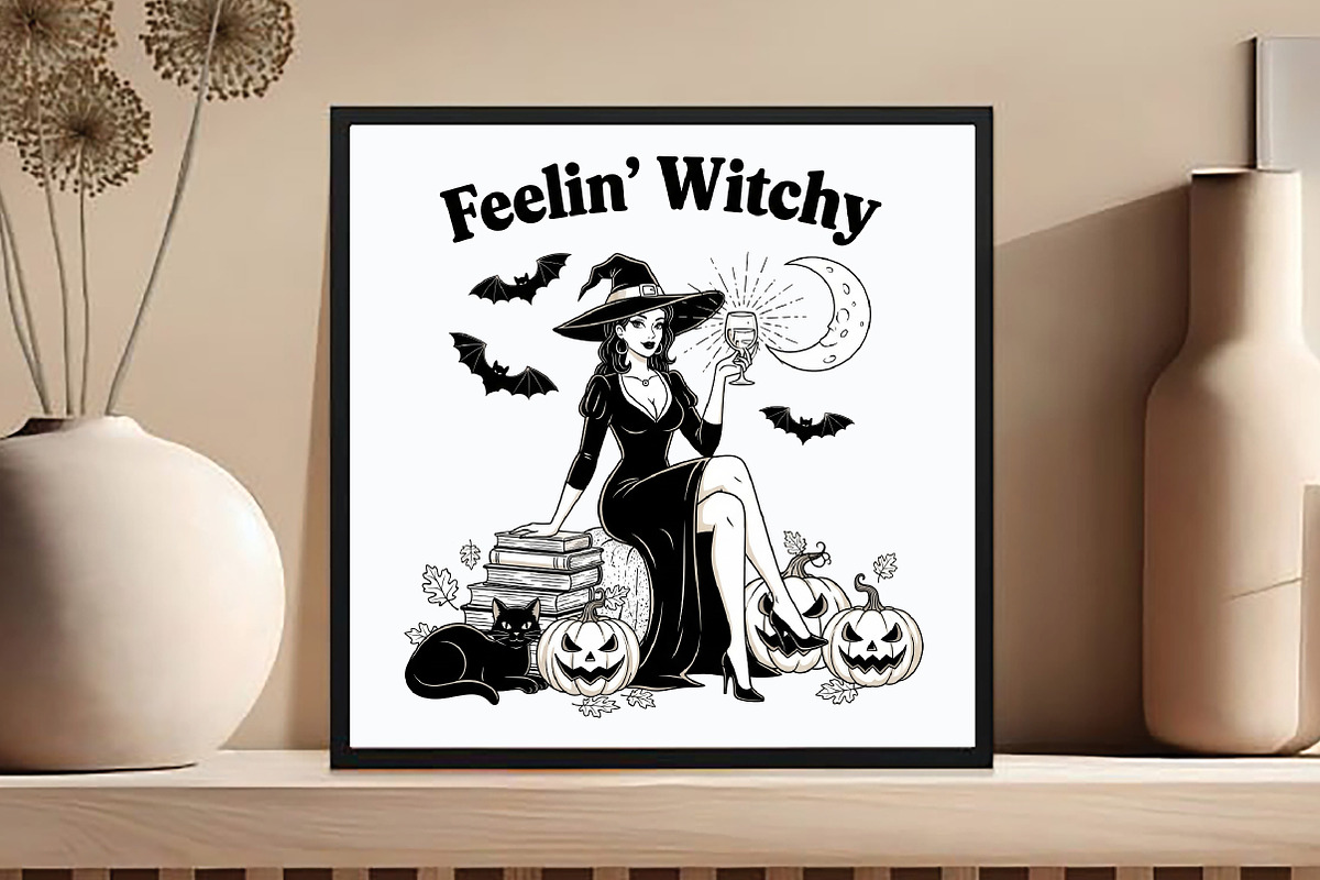 Halloween Vintage Witch Feelin Witch, an Illustration by DreamCafeArt (Photo 6 of 7)