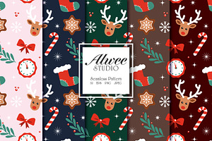 Christmas Seamless Pattern Bundle