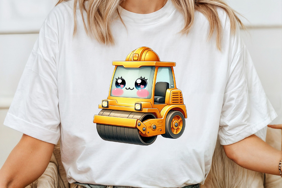 Cute KawaiI Construction Watercolor, an Illustration by Pixels.Craft (Photo 4 of 7)