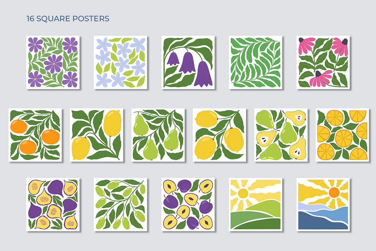 Modern Summer Posters | 204 elements, a Decorative Illustration by yarynabo (Photo 5 of 10)