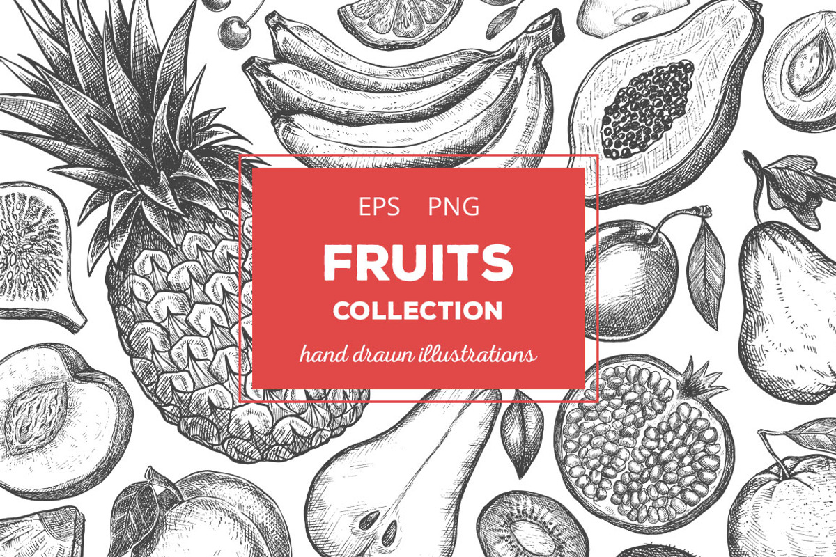 Fruits Illustrations, an Illustration by PicByKate (Photo 1 of 6)