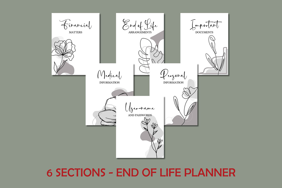 End Of Life Planner - Canva Template, an App Template by Adalin Shop (Photo 2 of 11)