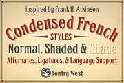 FHA Condensed French, a Font by Fontry West (Thumbnail 1 of 8)