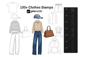 Clothes Procreate Brush set