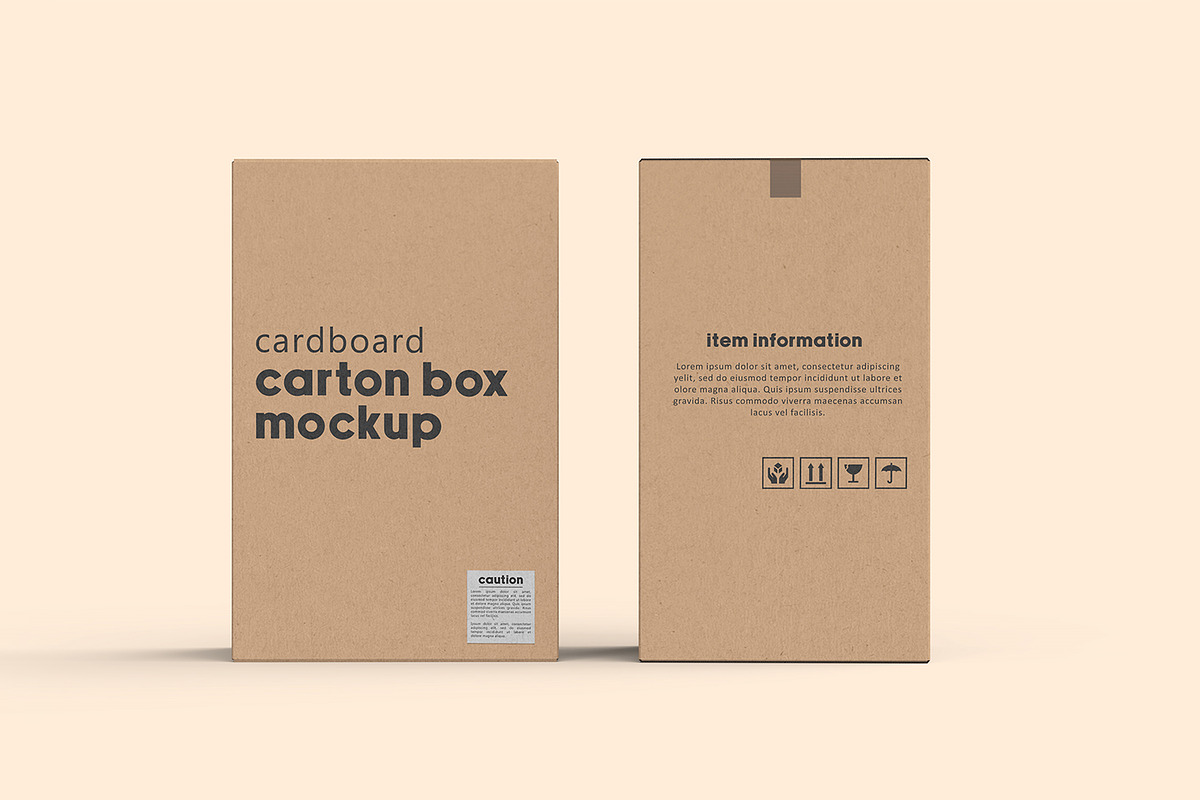 Vertical Cardboard Carton Box Mockup, a Packaging Mockup by Ram Studio LLC (Photo 6 of 11)