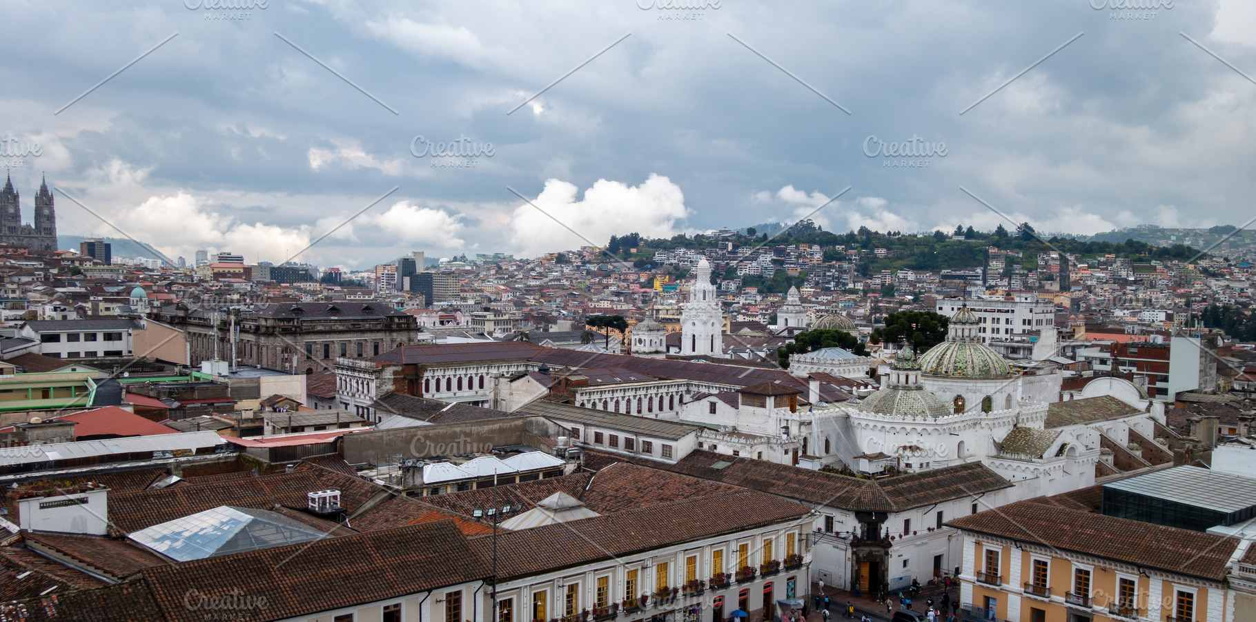 Panoramic view of Quito city from San Francisco church, a Photo by GoodGoods