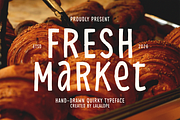 Fresh Market - A Hand-Drawn Fun Font, a Sans Serif Font by Lalalope (Thumbnail 1 of 10)