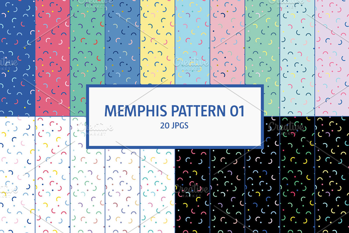 MEMPHIS STYLE, a Pattern Graphic by BÉZIER SQUAD (Photo 3 of 9)
