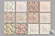 Vintage Pink Roses Flowers Floral, a Pattern Graphic by Fine Purple Elephant (Thumbnail 5 of 5)