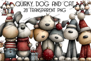 Quirky Dog and Cat, an Illustration by DreamArtGraphic