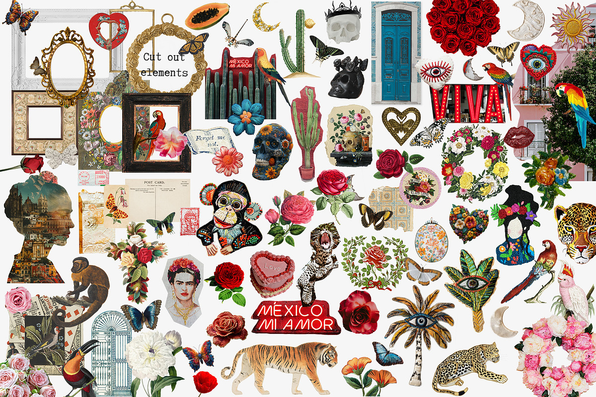 Viva la Vida: Collage Creator Pack, an Object Graphic by lerinartstudio (Photo 4 of 8)