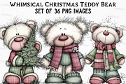 Whimsical Christmas Teddy Bear PNG, an Illustration by Craft Nest (Thumbnail 1 of 6)