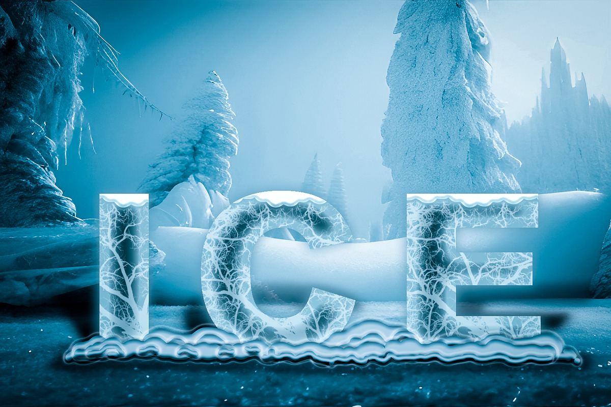 Ice Glacies - Frozen Icy Bitmap Font, a Font by Illumina Creations (Photo 1 of 4)