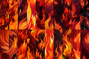 20 Seamless Fire! Fire! Patterns, a Pattern Graphic by Nordic Design (Thumbnail 4 of 9)