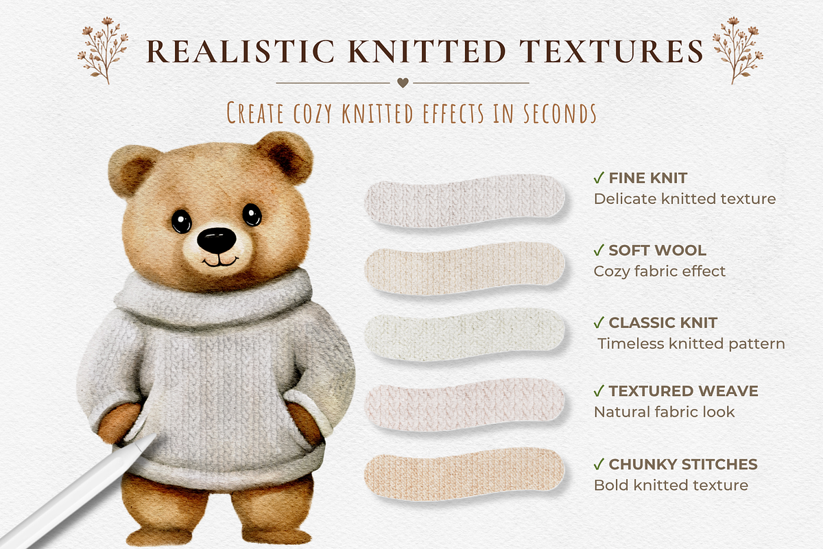 Procreate Watercolor Knitted Brushes, a Brush Add-On by HopeArtIllustration (Photo 2 of 6)
