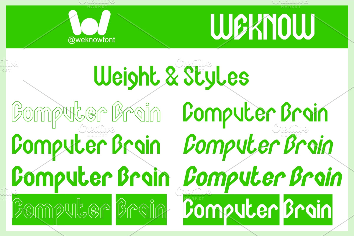Computer Brain font, a Blackletter Font by weknow (Photo 7 of 8)