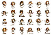 Whimsical Easter Angels Clipart, an Illustration by designcity5 (Thumbnail 2 of 5)