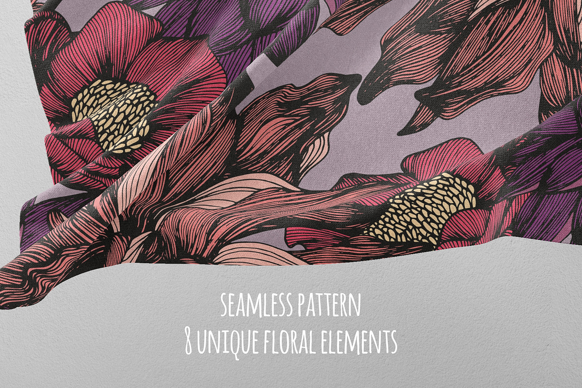 Floral seamless pattern, a Pattern Graphic by Elona Laff (Photo 4 of 4)