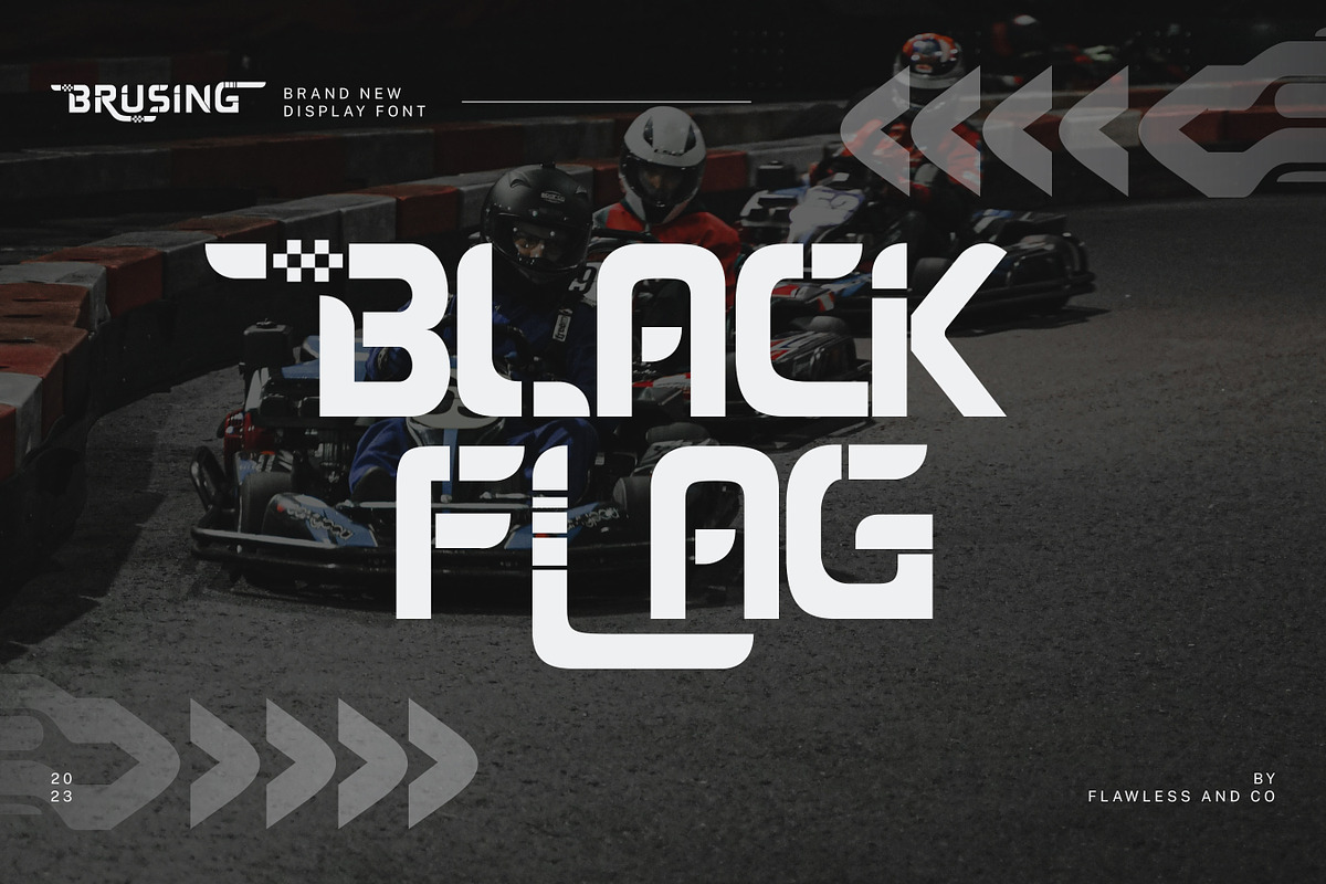 Brusing - Sports Display Font, a Sans Serif Font by Flawless And Co (Photo 7 of 10)