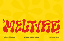 Meltypie - Retro Groovy Melted Font