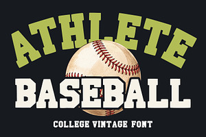 Athlete Baseball, a Slab Serif Font by Fourteen Letter