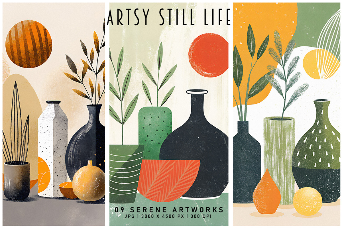 Artsy Still Life, a Decorative Illustration by Digital Art Creations (Photo 3 of 8)