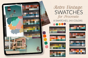 Vintage Retro Procreate Swatches