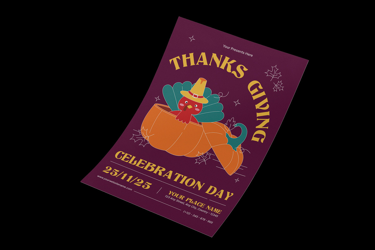 Thanksgiving Celebration Flyer, a Flyer Template by Neermana (Photo 2 of 4)