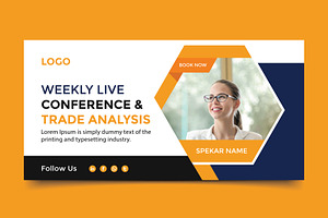 Conference Web Banner Design, an Invitation Template by taieefbakshi