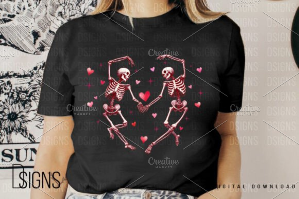 Valentine's Day Png Skeleton Heart, a Seasonal Illustration by Design Station (Photo 5 of 7)