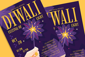 Diwali Festival Flyer, a Flyer Template by Gumico Studio.