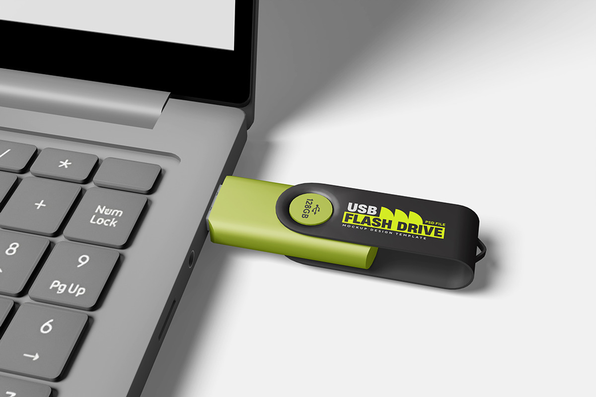 USB Flashdrive Mockup, an Advertising Mockup by bimockup