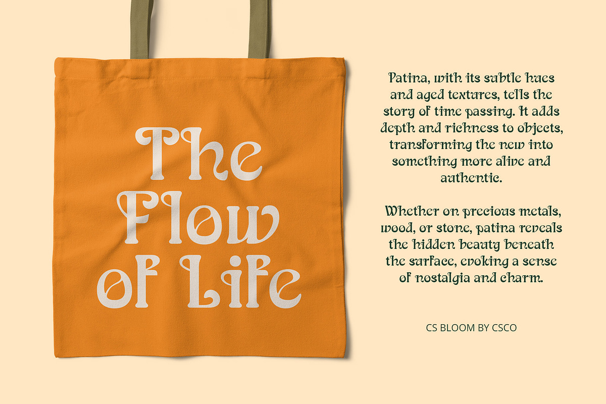 CS Bloom – Art Nouveau Font, a Serif Font by Craft Supply Co. (Photo 7 of 8)