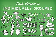 Mardi Gras Sketch Collection, an Illustration by Jaleh Afshar (Thumbnail 2 of 4)