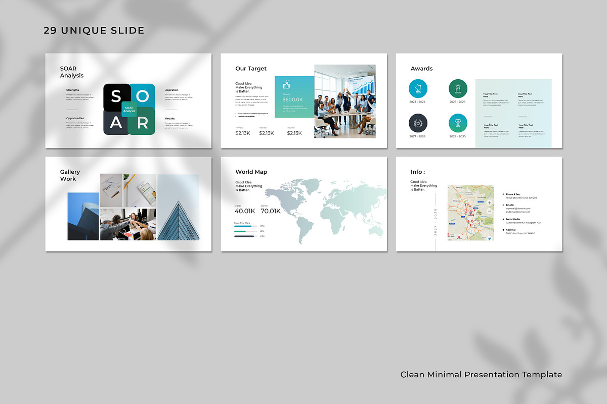 Business Deck White Grey Presentatio preview 8