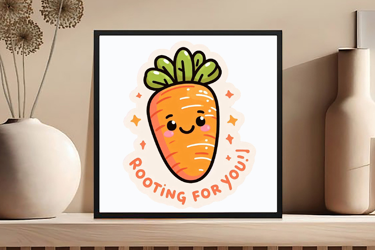 Funny,Rooting For You Sticker PNG, an Illustration by DreamCafeArt (Photo 6 of 7)
