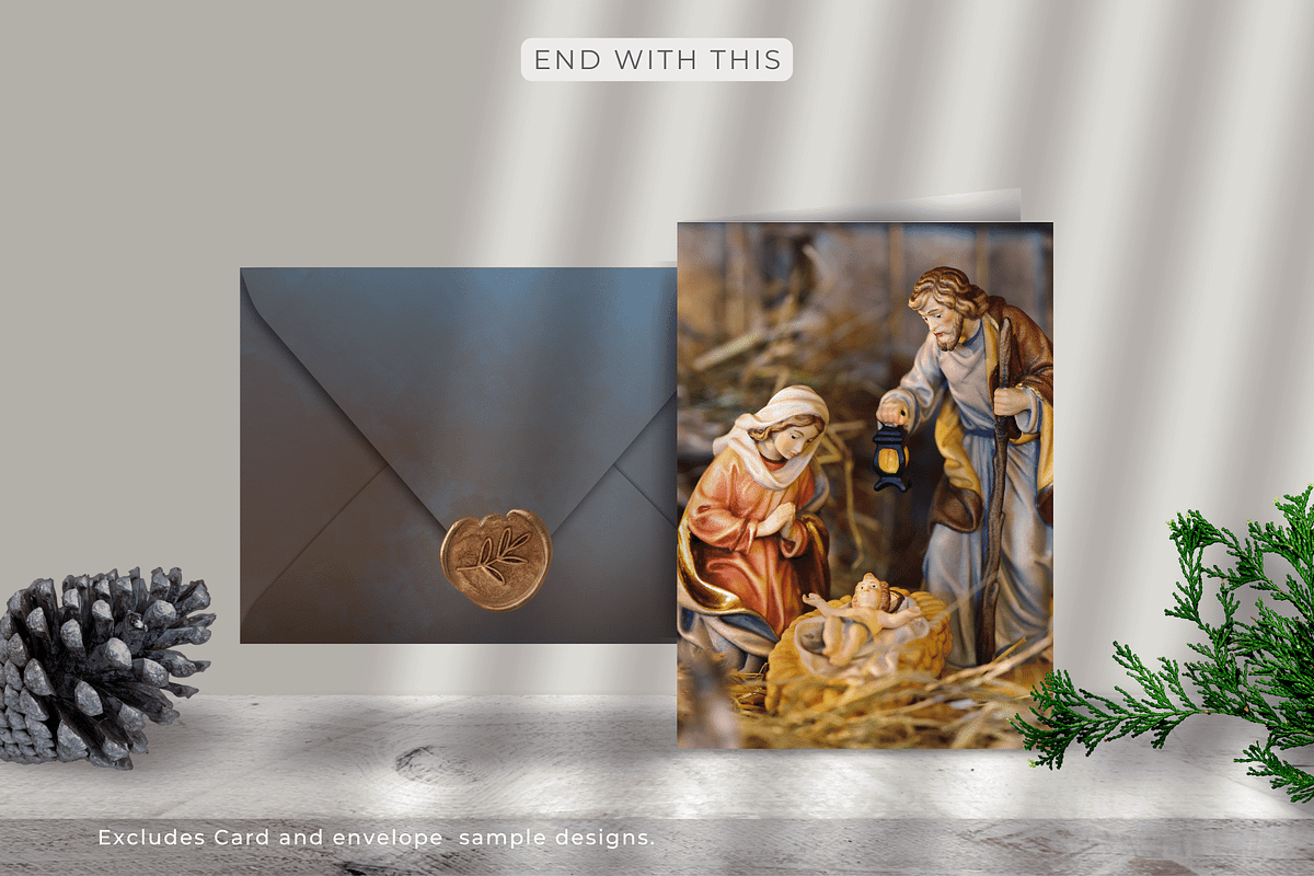 16 Christmas Card Canva Mockups, a Merchandise Mockup by Mockup Scene (Photo 21 of 23)